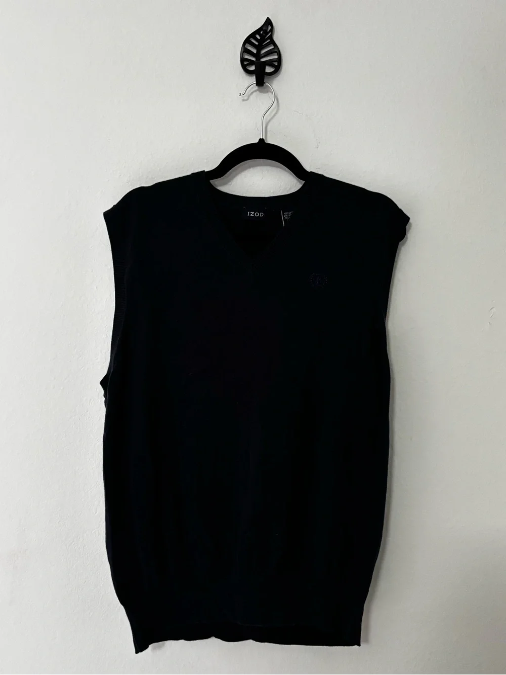 🔵 IZOD Sweater Vest — Navy V-Neck, Sz XL
